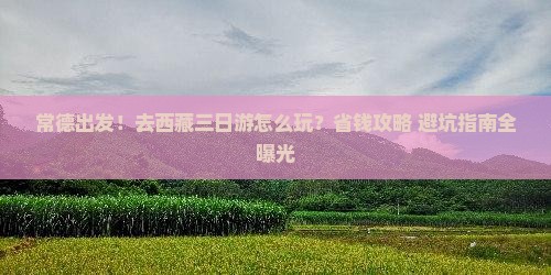常德去西藏三日游