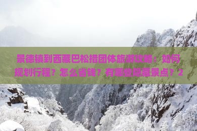 景德镇到西藏巴松措团体旅游