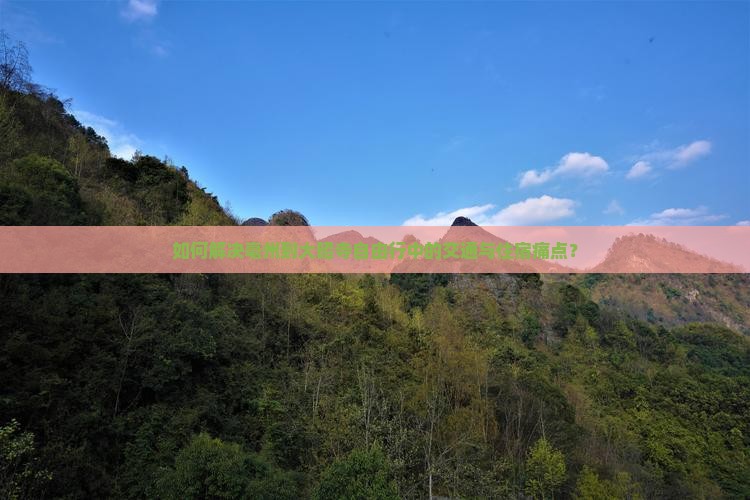 如何解决亳州到大昭寺自由行中的交通与住宿痛点？