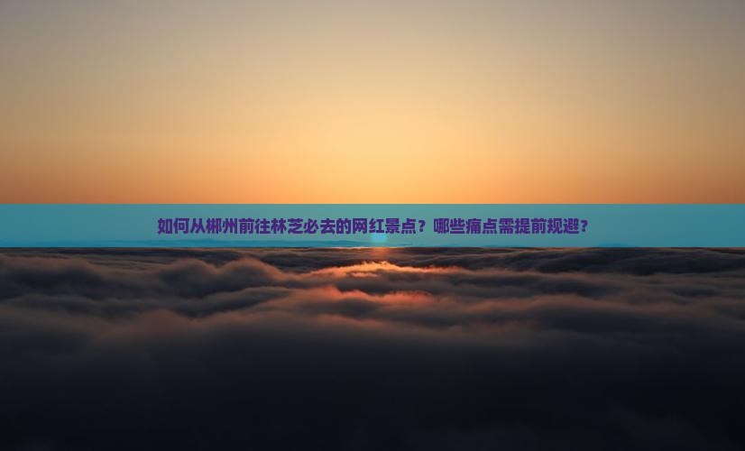 如何从郴州前往林芝必去的网红景点？哪些痛点需提前规避？