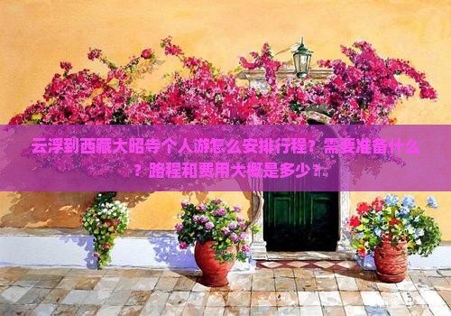 云浮到西藏大昭寺个人游