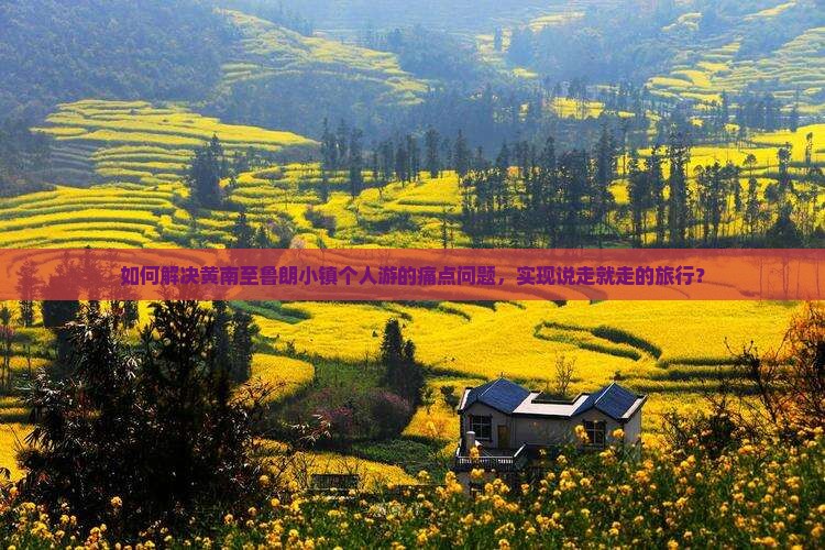 如何解决黄南至鲁朗小镇个人游的痛点问题，实现说走就走的旅行？