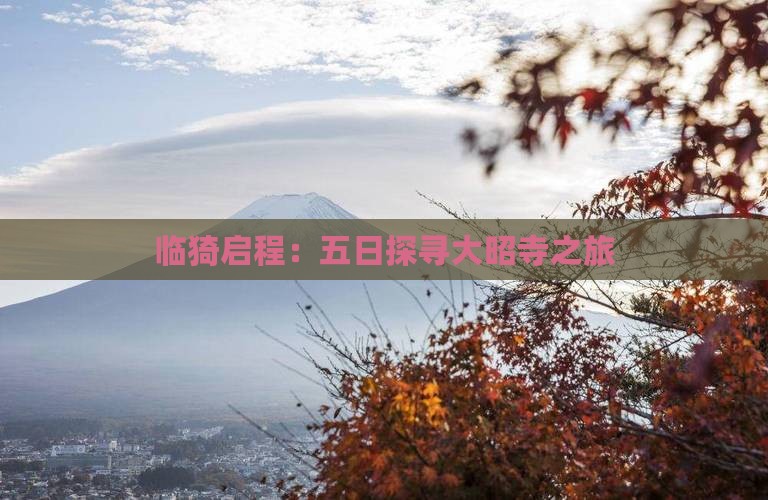 临猗启程：五日探寻大昭寺之旅