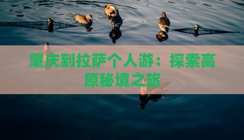 肇庆到拉萨个人游：探索高原秘境之旅