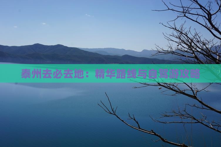 泰州去必去地：精华路线与自驾游攻略