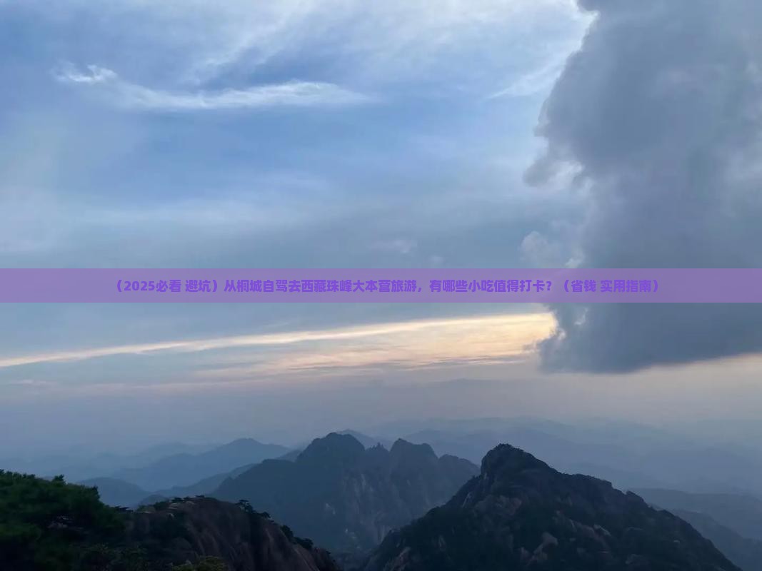 桐城到西藏珠峰大本营旅游小吃