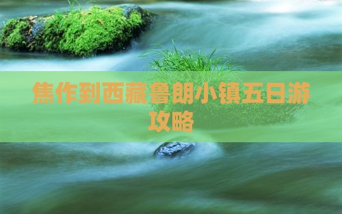 焦作到西藏鲁朗小镇五日游