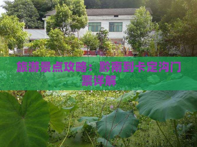 旅游景点攻略：黔南到卡定沟门票详解