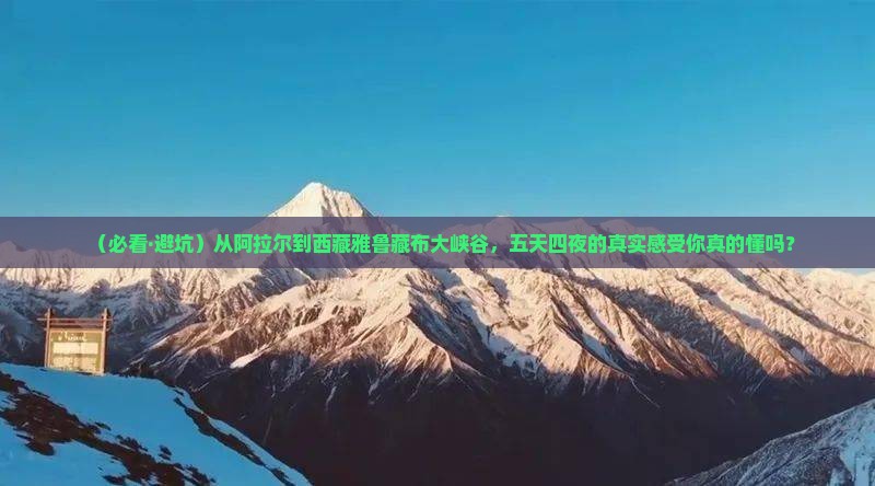 阿拉尔去西藏雅鲁藏布大峡谷五日游
