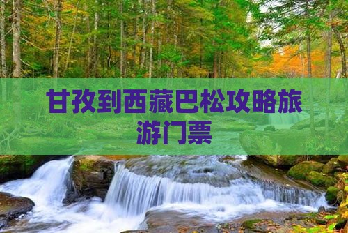 甘孜到西藏巴松措门票