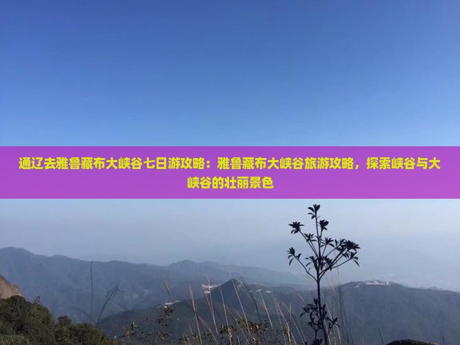 通辽去西藏雅鲁藏布大峡谷七日游