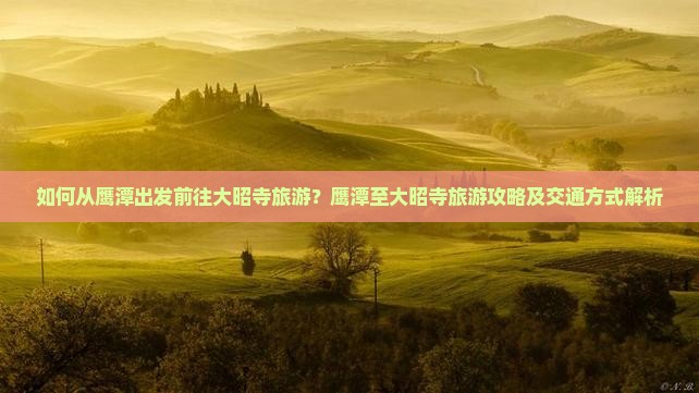 如何从鹰潭出发前往大昭寺旅游？鹰潭至大昭寺旅游攻略及交通方式解析