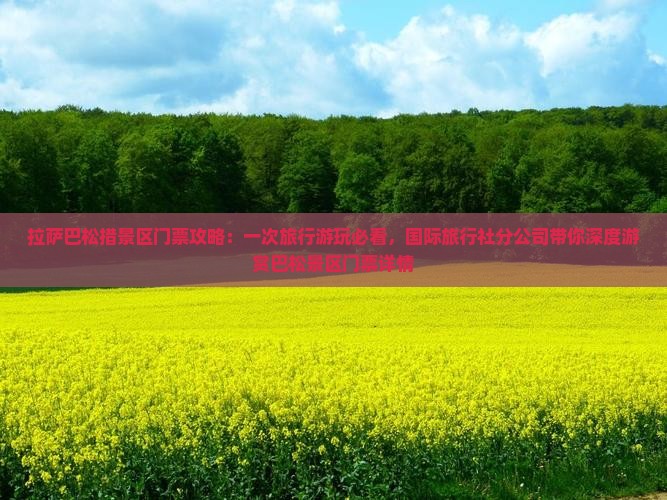 拉萨巴松措景区门票攻略：一次旅行游玩必看，国际旅行社分公司带你深度游赏巴松景区门票详情