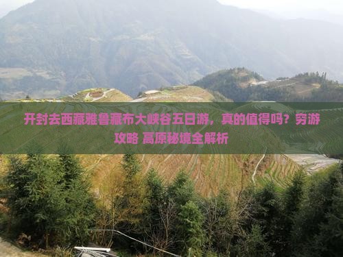 开封去西藏雅鲁藏布大峡谷五日游