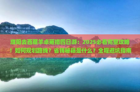 濮阳去西藏羊卓雍措四日游