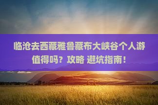 临沧去西藏雅鲁藏布大峡谷个人游