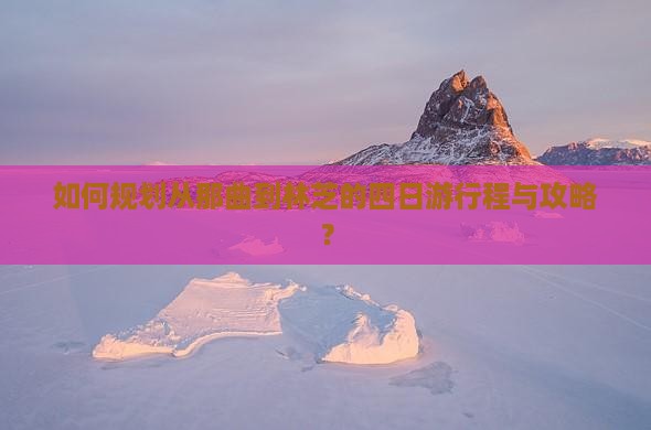 如何规划从那曲到林芝的四日游行程与攻略？