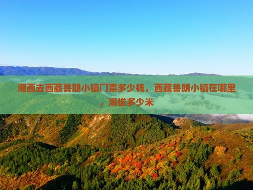 湘西去西藏鲁朗小镇门票