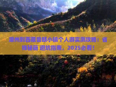 潮州到西藏鲁朗小镇个人游