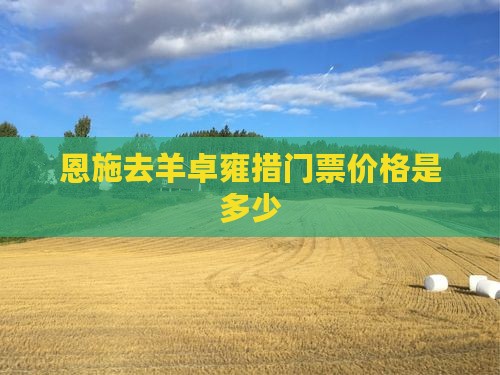 恩施去羊卓雍措门票价格是多少