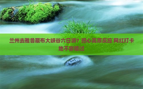 兰州去雅鲁藏布大峡谷六日游？担心高原反应+网红打卡地不容错过