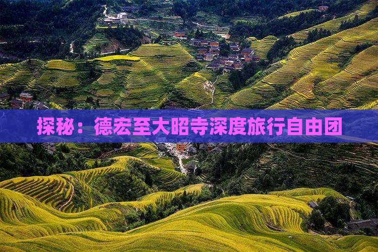 探秘：德宏至大昭寺深度旅行自由团