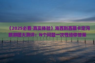 海西去西藏卡定沟大型旅游团