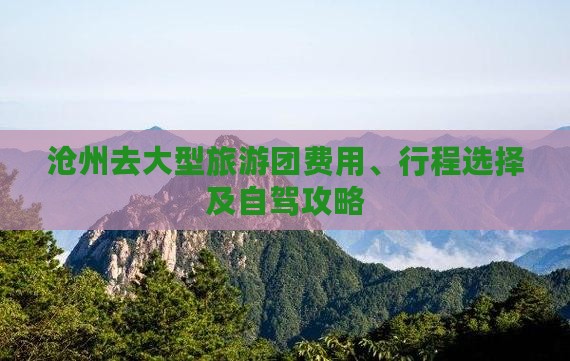 沧州去大型旅游团费用、行程选择及自驾攻略