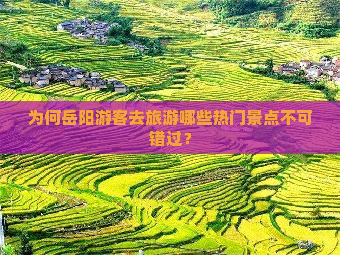 为何岳阳游客去旅游哪些热门景点不可错过？