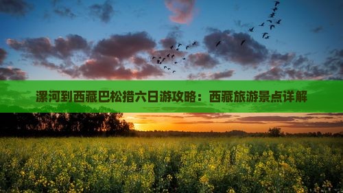 漯河到西藏巴松措六日游