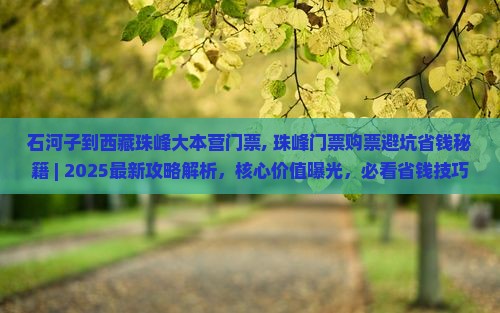石河子到西藏珠峰大本营门票