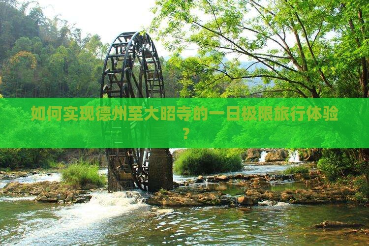 如何实现德州至大昭寺的一日极限旅行体验？