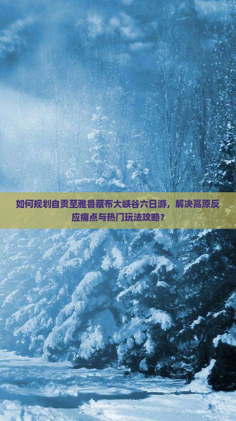 如何规划自贡至雅鲁藏布大峡谷六日游，解决高原反应痛点与热门玩法攻略？