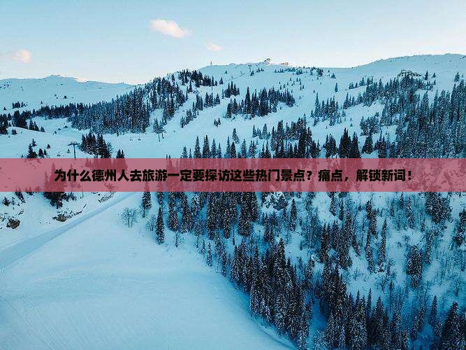 为什么德州人去旅游一定要探访这些热门景点？痛点，解锁新词！