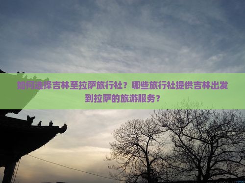 如何选择吉林至拉萨旅行社？哪些旅行社提供吉林出发到拉萨的旅游服务？