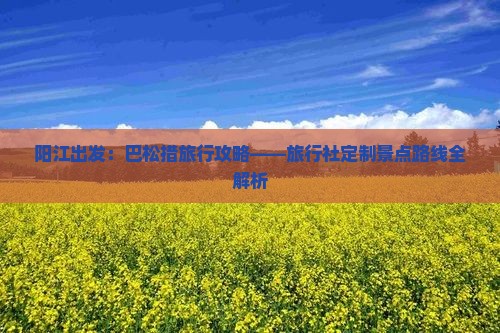阳江出发：巴松措旅行攻略——旅行社定制景点路线全解析