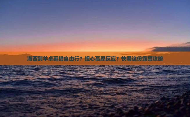 海西到羊卓雍措自由行？担心高原反应？快看这份露营攻略