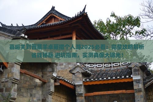 嘉峪关到西藏羊卓雍措个人游