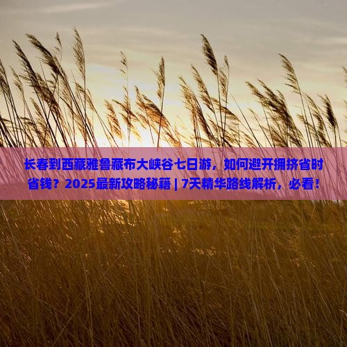 长春到西藏雅鲁藏布大峡谷七日游