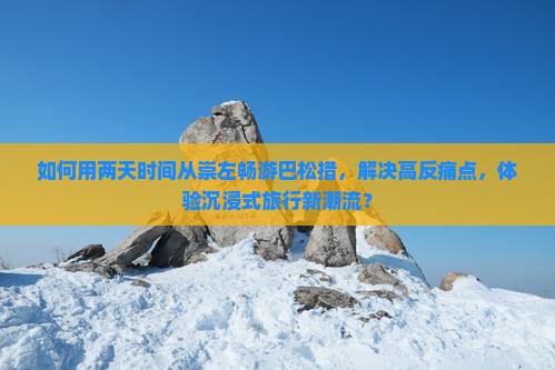 如何用两天时间从崇左畅游巴松措，解决高反痛点，体验沉浸式旅行新潮流？