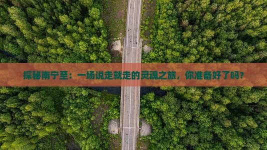 探秘南宁至：一场说走就走的灵魂之旅，你准备好了吗？