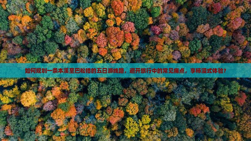 如何规划一条本溪至巴松措的五日游线路，避开旅行中的常见痛点，享柿浸式体验？