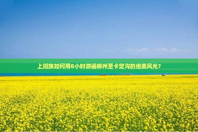 上班族如何用8小时游遍郴州至卡定沟的绝美风光？
