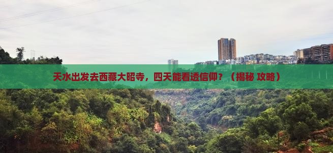天水到西藏大昭寺四日游