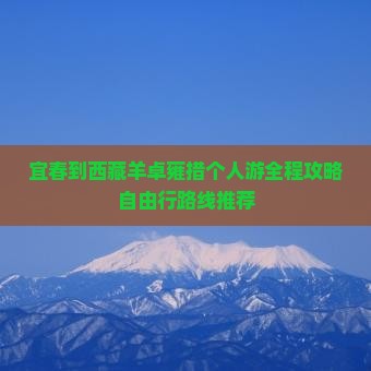 宜春到西藏羊卓雍措个人游