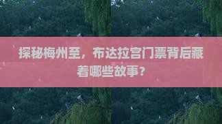 探秘梅州至，布达拉宫门票背后藏着哪些故事？