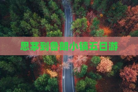 思茅到鲁朗小镇五日游