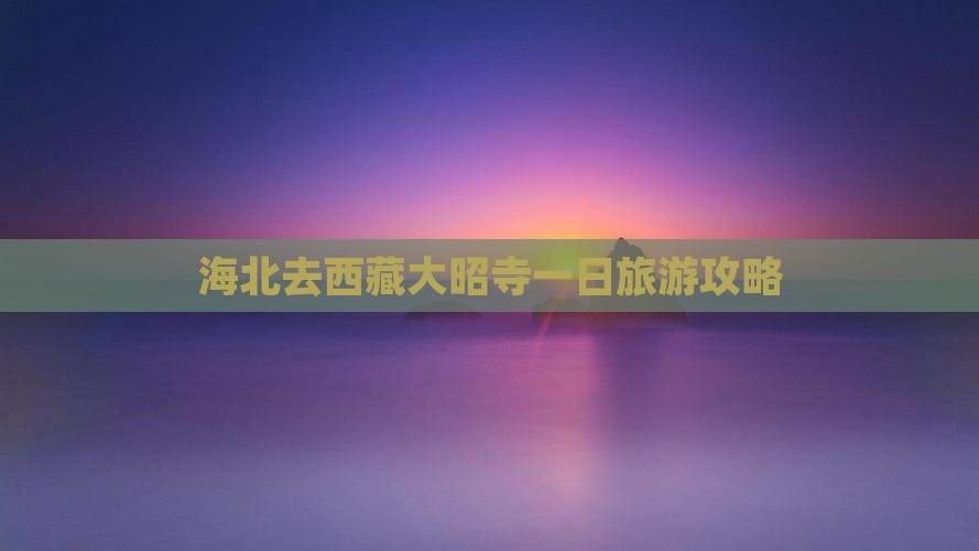 海北去西藏大昭寺一日
