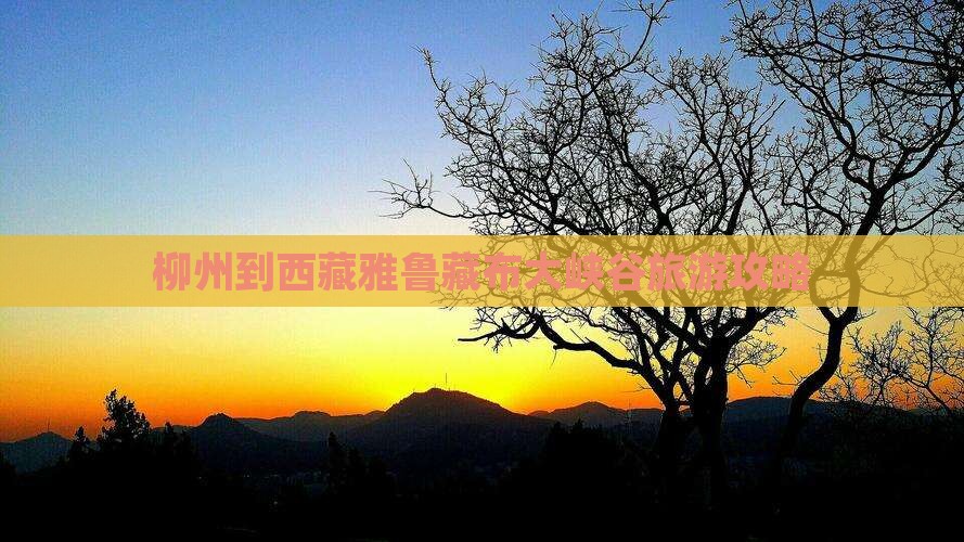 柳州到西藏雅鲁藏布大峡谷个人游