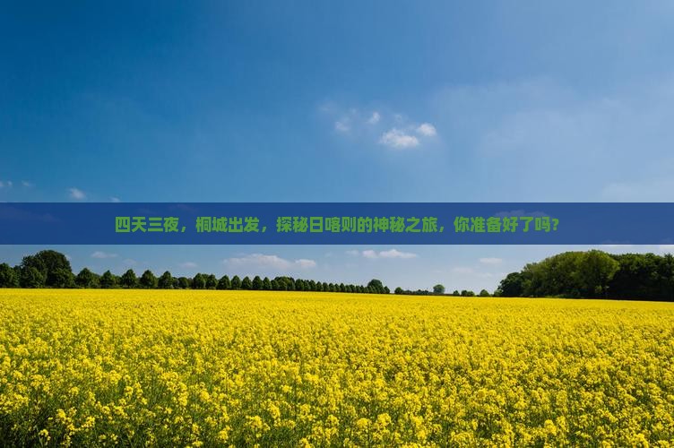 四天三夜，桐城出发，探秘日喀则的神秘之旅，你准备好了吗？